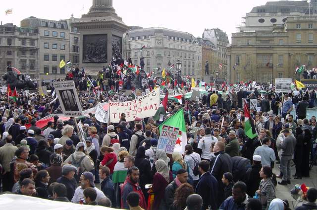 Free Palestine demo in central London