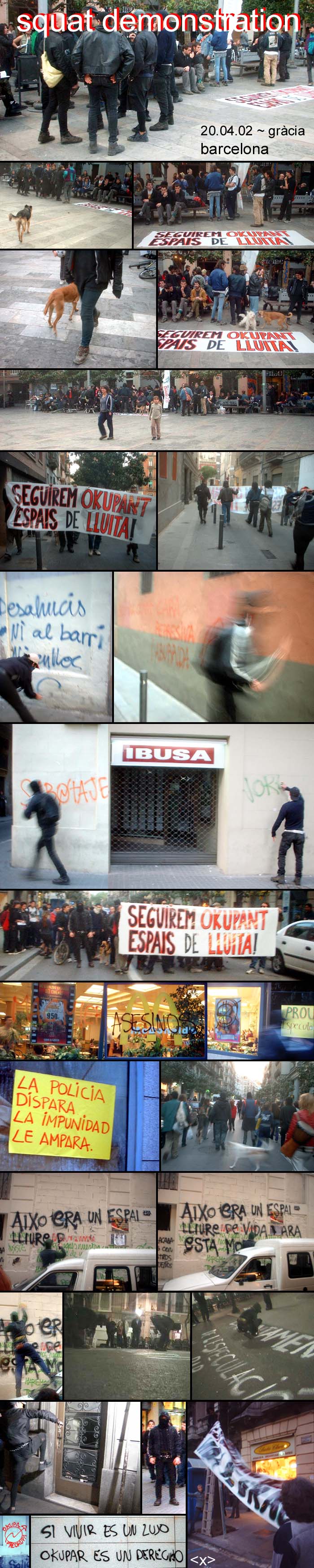 squat demonstration .. barcelona