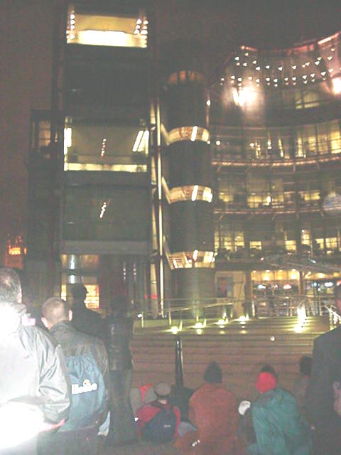 'Injustice' screened onto Channel 4 building