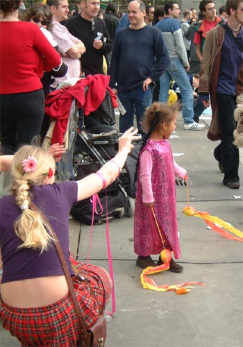 Kids learn tricks - future anti-capitalist!