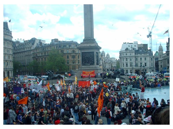 Trafalgar Square and Soho - more pictures from Mayday