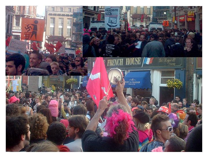 Trafalgar Square and Soho - more pictures from Mayday