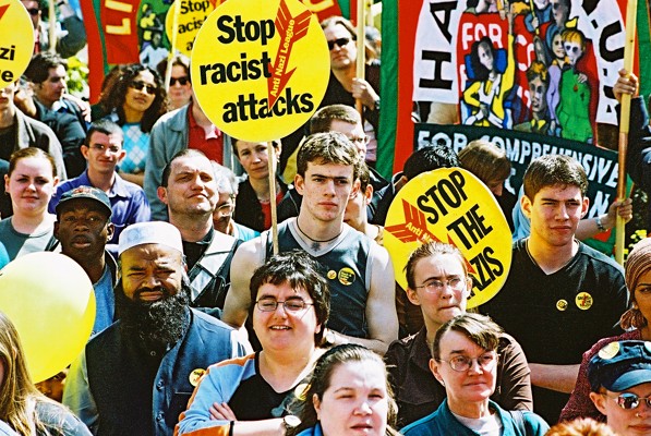 Pictures Anti Nazi League Demo in Burnley 11th may