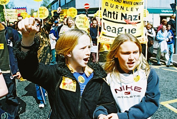Pictures Anti Nazi League Demo in Burnley 11th may