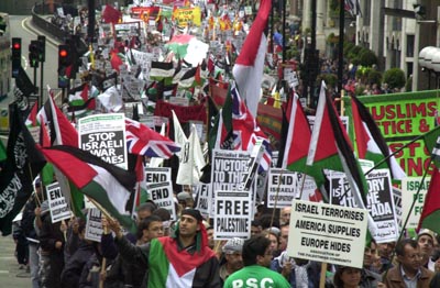 THOUSANDS MARCH IN SOLIDARITY WITH PALISTINE