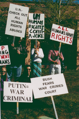 Human rights protest in the U.S.A.