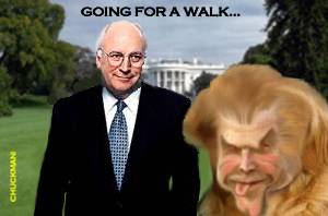 BUSH GOES FOR A WALK