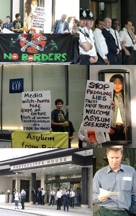 Pictures from outside Daily Mail