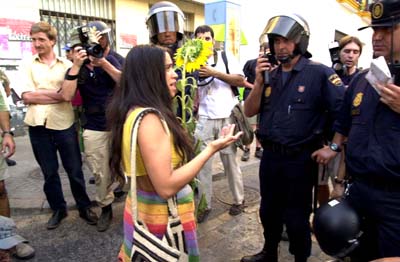 Pics io Reclain the Streets action in Sevilla,EU-Summit