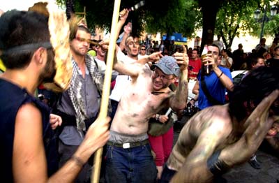 Pics io Reclain the Streets action in Sevilla,EU-Summit