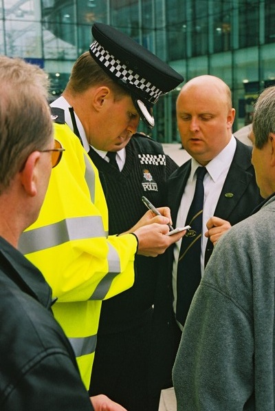 Pics. RMT strikers at Arriva in mass picket at Manchester