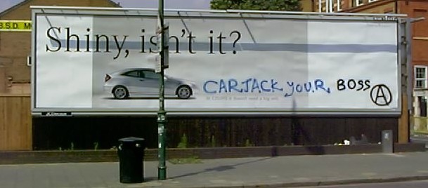 Subvertising in London, Tuesday Night