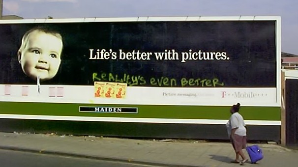 Subvertising in London, Tuesday Night