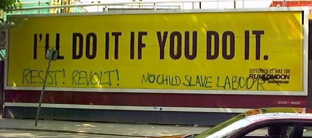 Subvertising in London, Tuesday Night