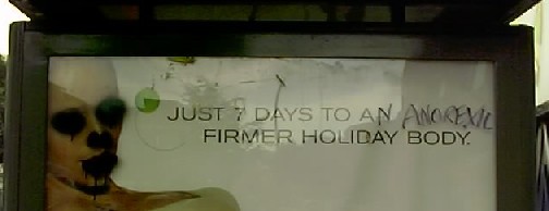 Subvertising in London, Tuesday Night