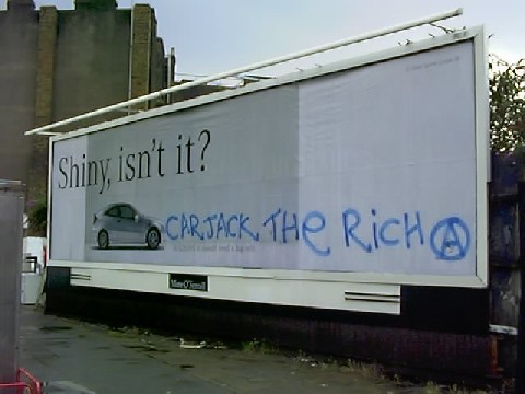 Subvertising in London, Tuesday Night