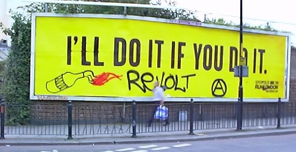 Subvertising in London, Tuesday Night