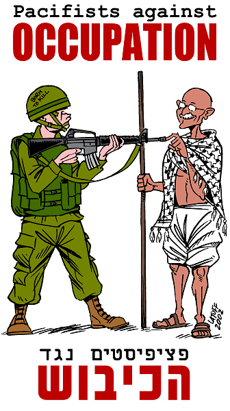 Pacifists against occupation (by Latuff)