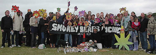 Cop out at Cannabis protest