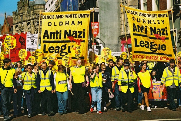 Anti Nazi League march from Manchester Town Hall to the Carnival