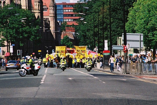 Anti Nazi League march from Manchester Town Hall to the Carnival