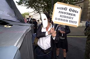 Tank rolls into downing street