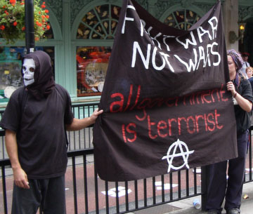 Pix of banners from peace march