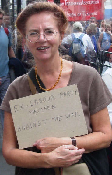 Pictures of protesters at peace march