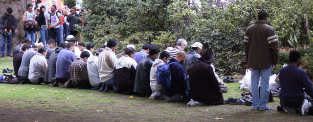 Pictures of protesters at peace march