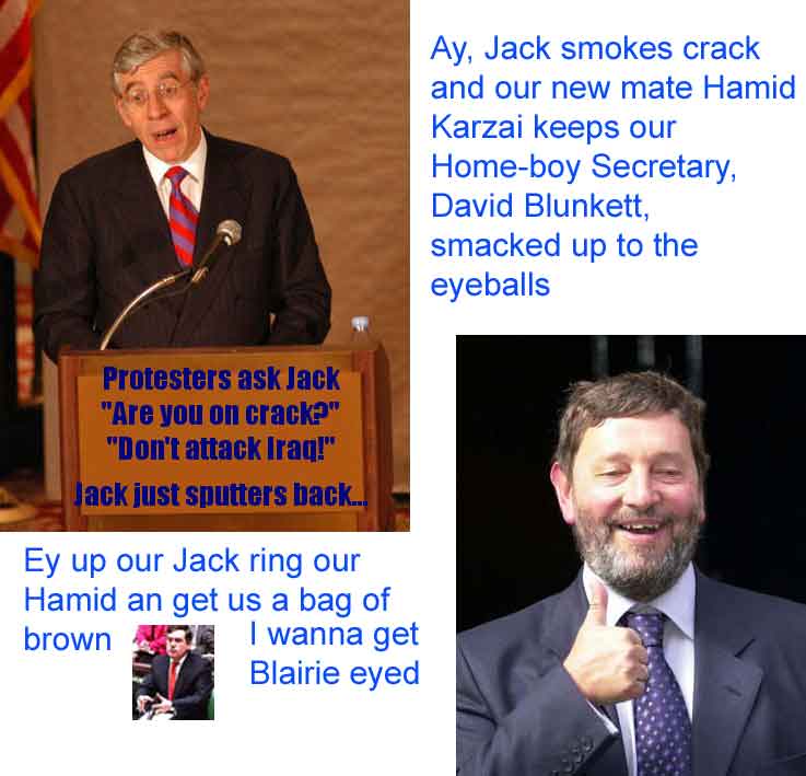 smacked up and blairie eyed