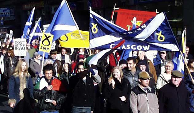 15000 at Peace Demo in Glasgow