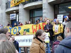 Manchester University anti-march march and occupation