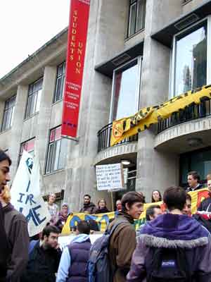 Manchester University anti-march march and occupation