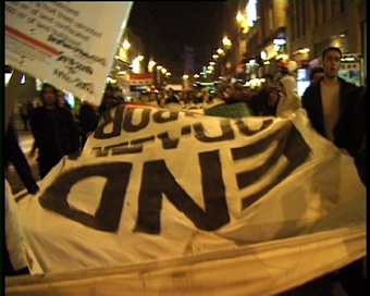 Stop the war demo in Glasgow, Scotland