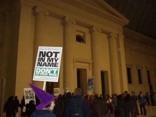 SOAS/UCL protesters in British Museum