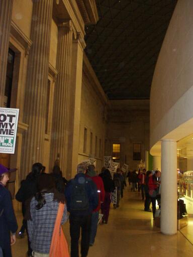 SOAS/UCL protesters in British Museum