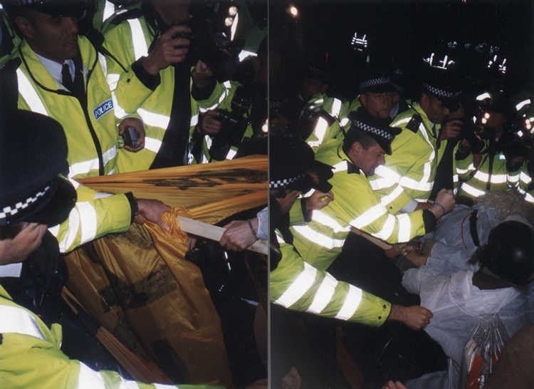 Police 'upholding the law' in Whitehall