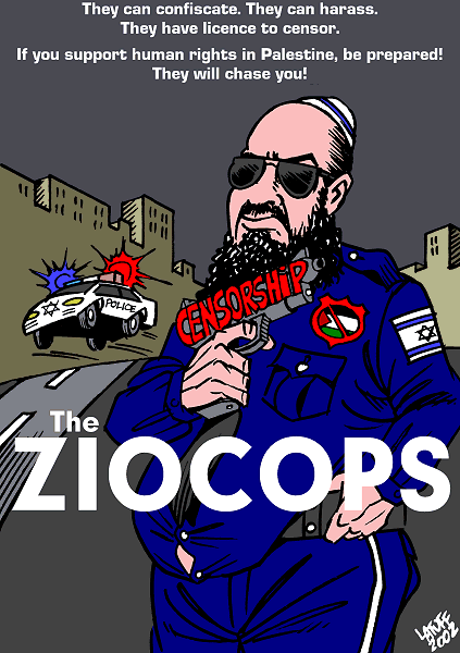 ZioCops strike again! (by Latuff)