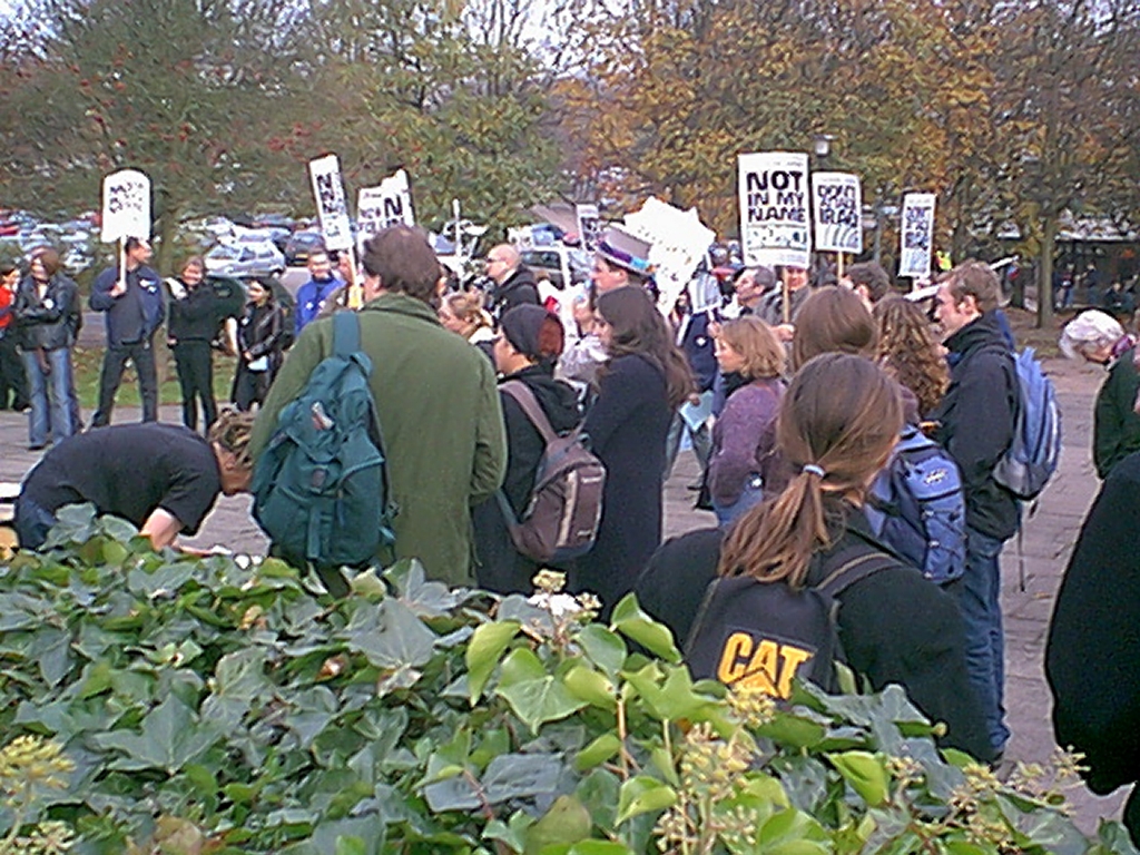 Don't Attack Iraq action in Stoke-on-Trent