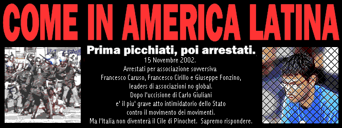 No-Global Leaders arrested in Italy