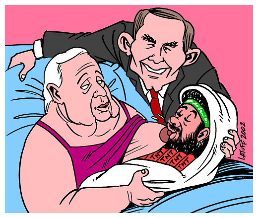 The bombman's parents (by Latuff)