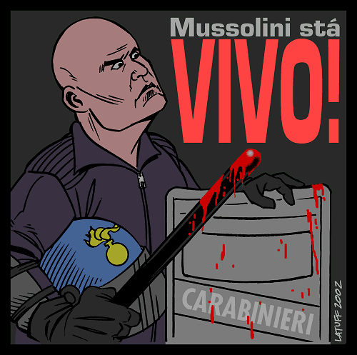 Mussolini is ALIVE (by Latuff)