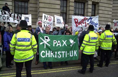 Peace protest Whitehall