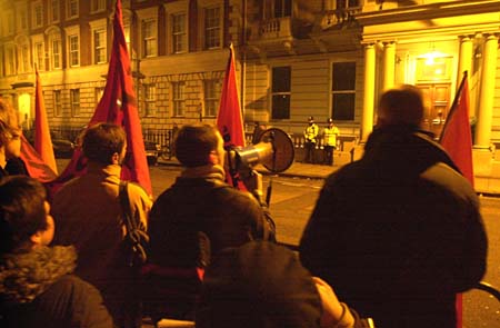 SOLIDARITY DEMO AT ITALIAN EMBASSY
