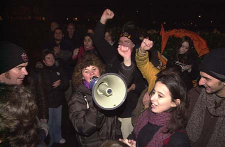 SOLIDARITY DEMO AT ITALIAN EMBASSY