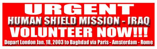 Call to Action – Human Shields Needed in Iraq