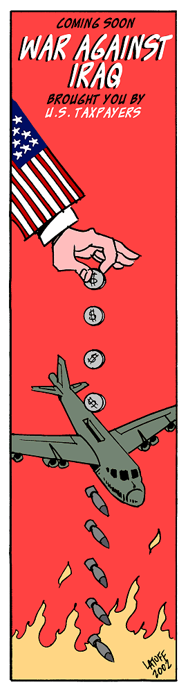 U.S. taxpayers funding war against Iraq (by Latuff)