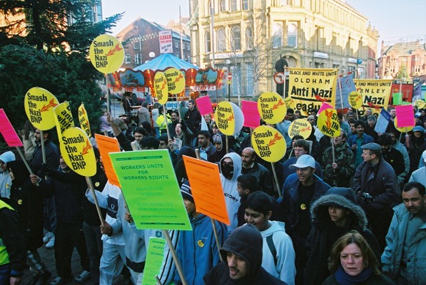 Pics. Anti Racist march Oldham 4th Jan Protest against racist murder