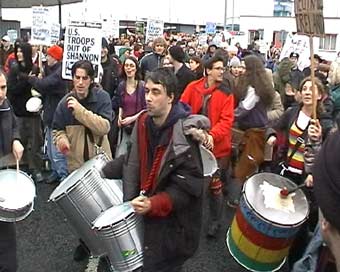 Anti War demo Shannon Ireland