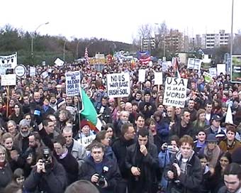 Anti War demo Shannon Ireland